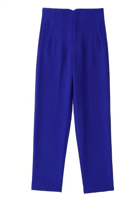 Solid Color Office Slim Fit Pencil Pants for Women