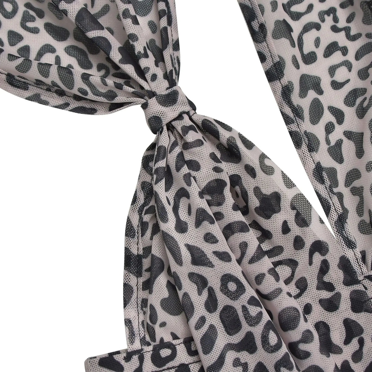 Leopard Print Halter Backless Bodycon Jumpsuit for Women