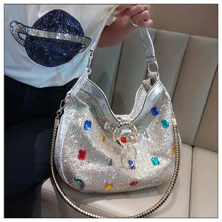 Genuine Leather Crossbody Bucket Bag with Large Capacity for Women