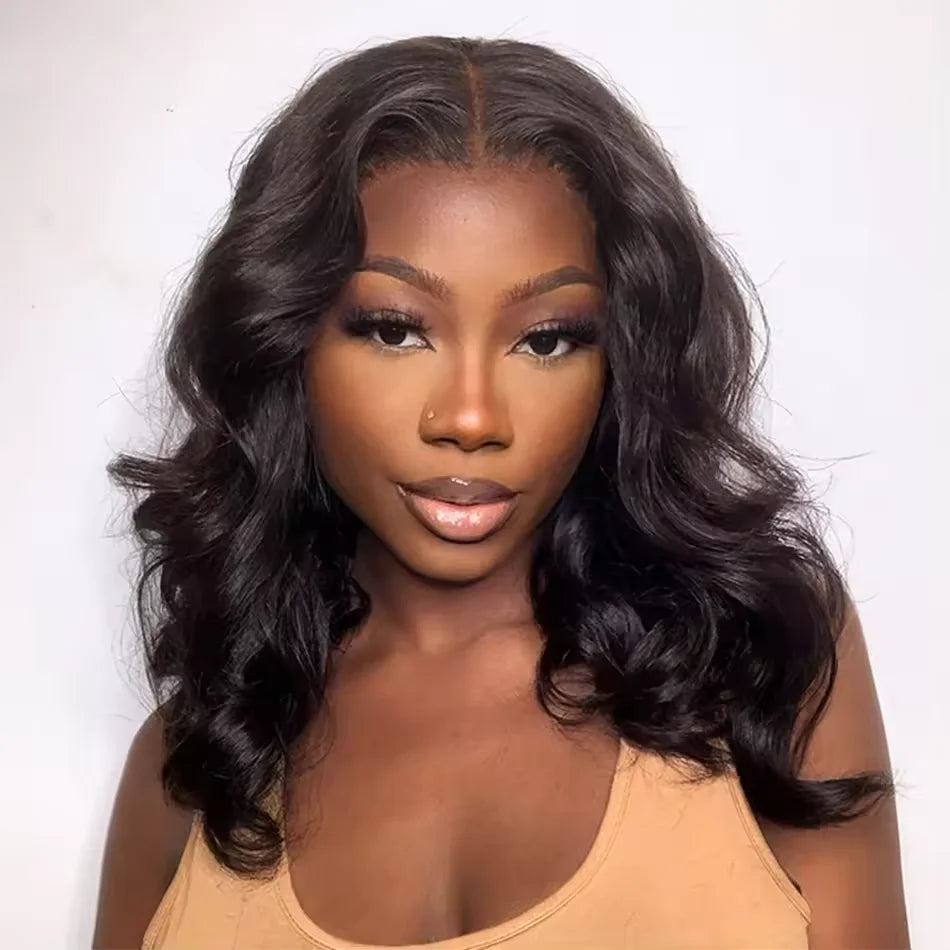 Burgundy Highlight Body Wave Lace Front Human Hair Wig for Women