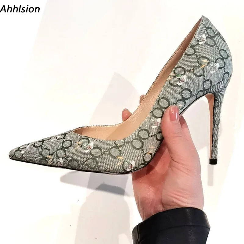 Light Blue Pointed Toe Super High Stiletto Pumps for Women