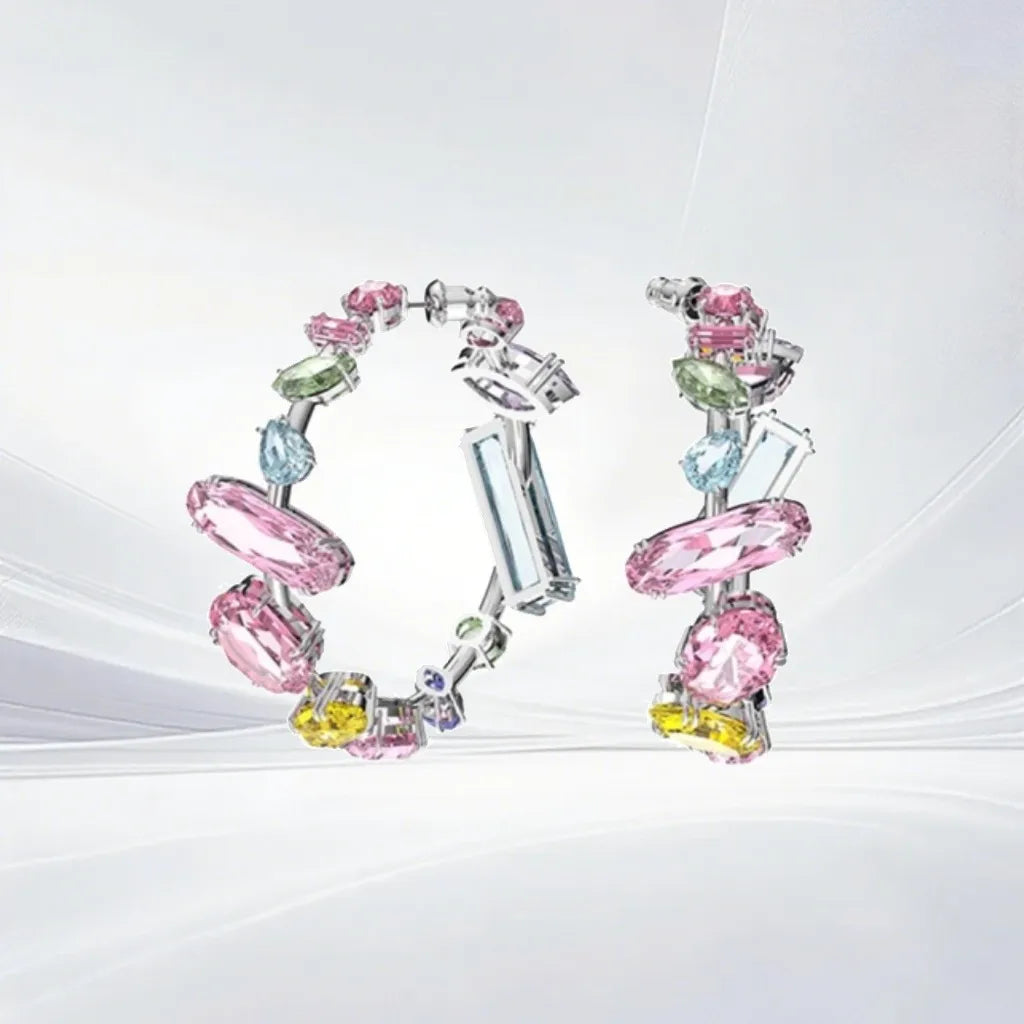 Gold Plated Mixed Cut Crystal Jewelry Set for Women