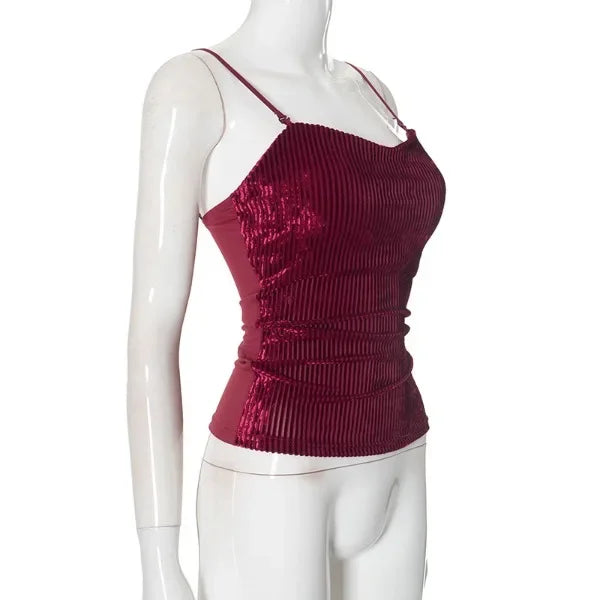Knit Crop Tops for Women Sleeveless Sexy Vests New Spring Summer 2025 Backless Off Shoulder with Bra Pad Slim Casual Tank Camis