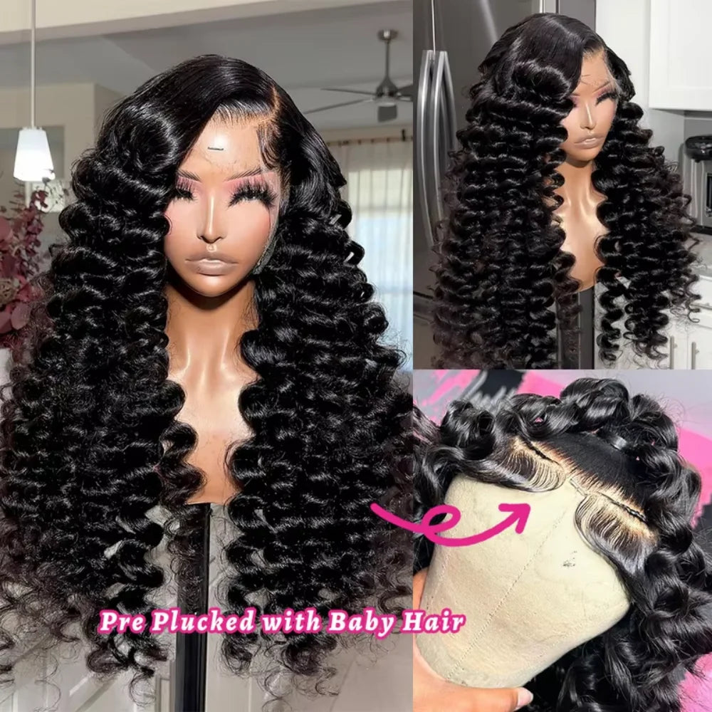 Premium Remy Brazilian Deep Wave Lace Front Wig for Women