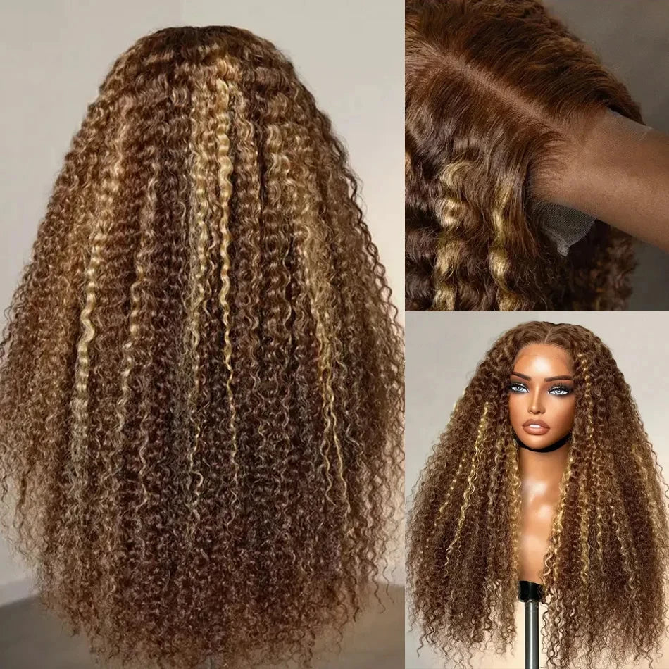 Ombre Honey Blonde Human Hair Lace Front Wig for Women