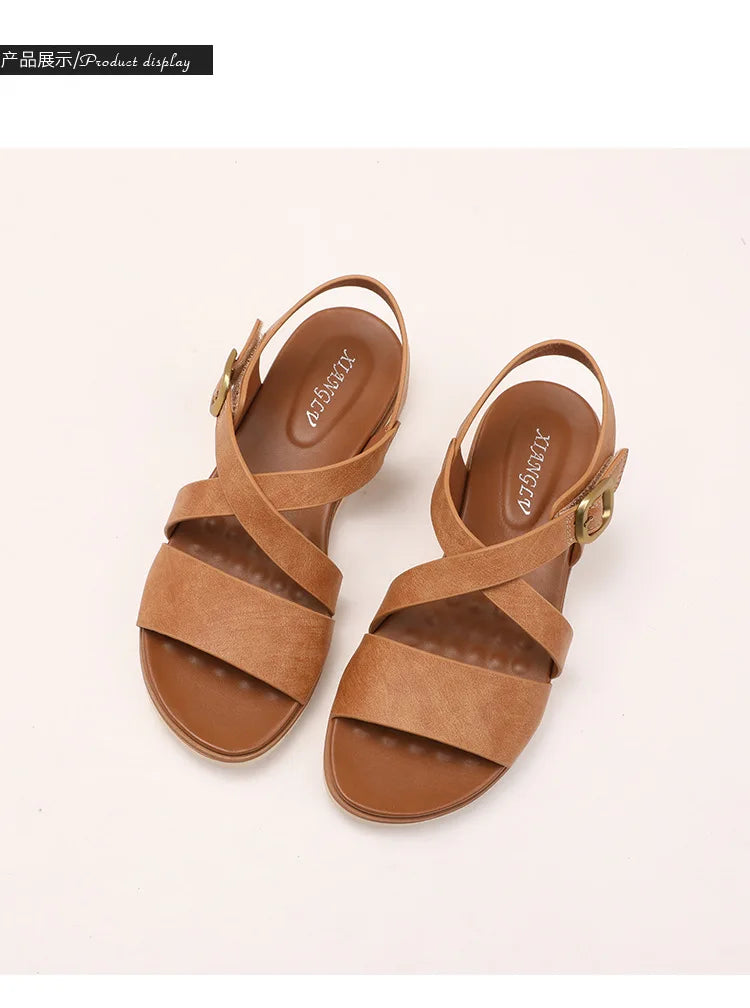 Summer Lightweight Single Strap Wedge Sandals for Women