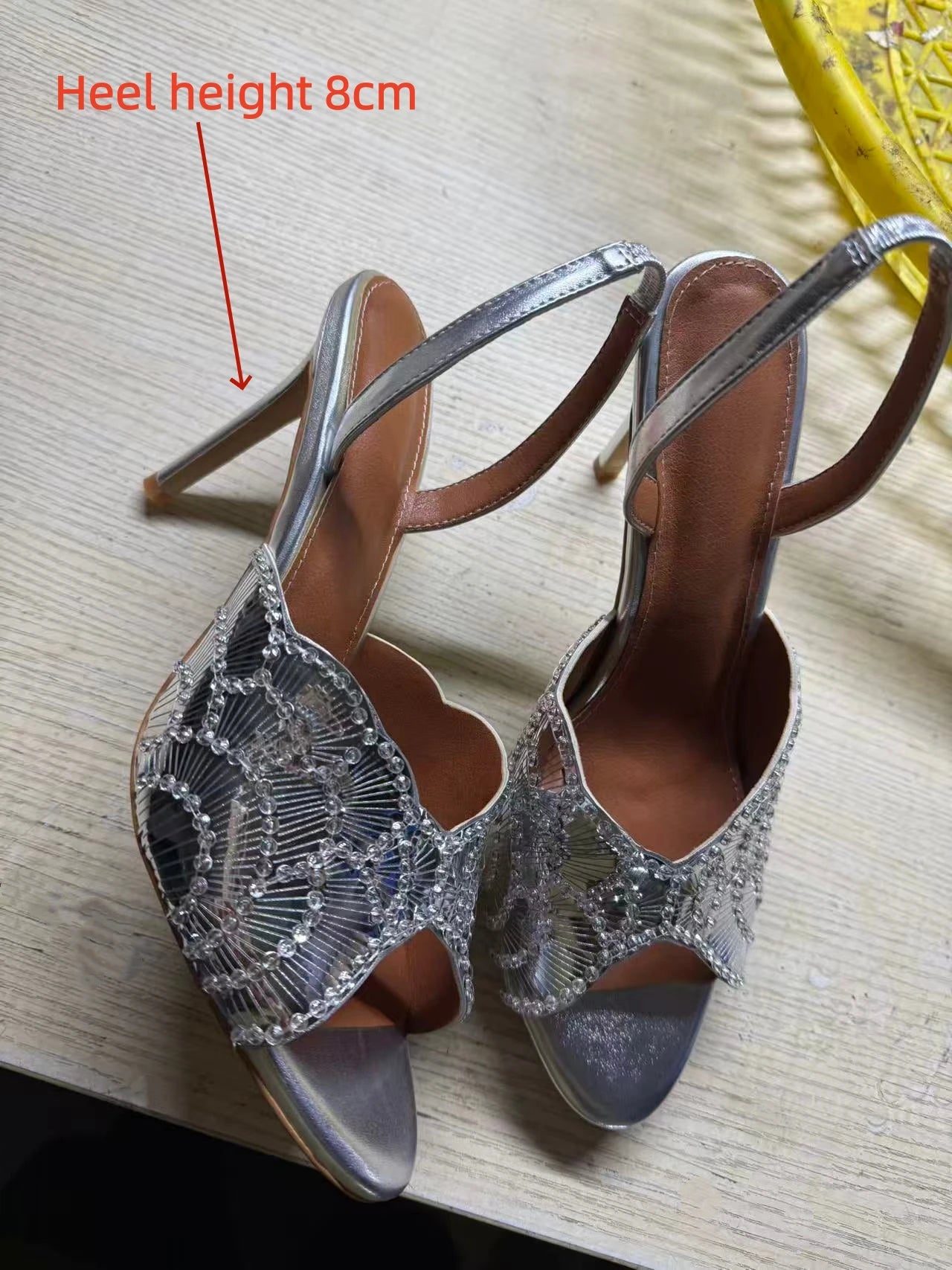 Luxurious Sparkling Fish Mouth Strap Sandals for Women