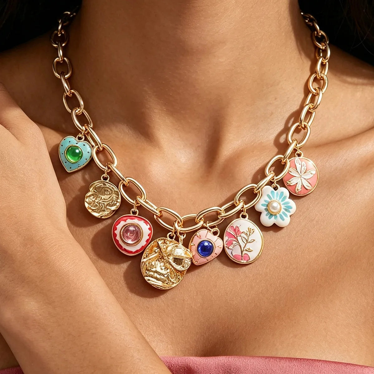 Medieval Enamel Jewelry Set