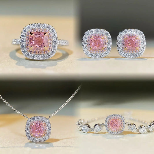 Pink Sapphire Jewelry Set