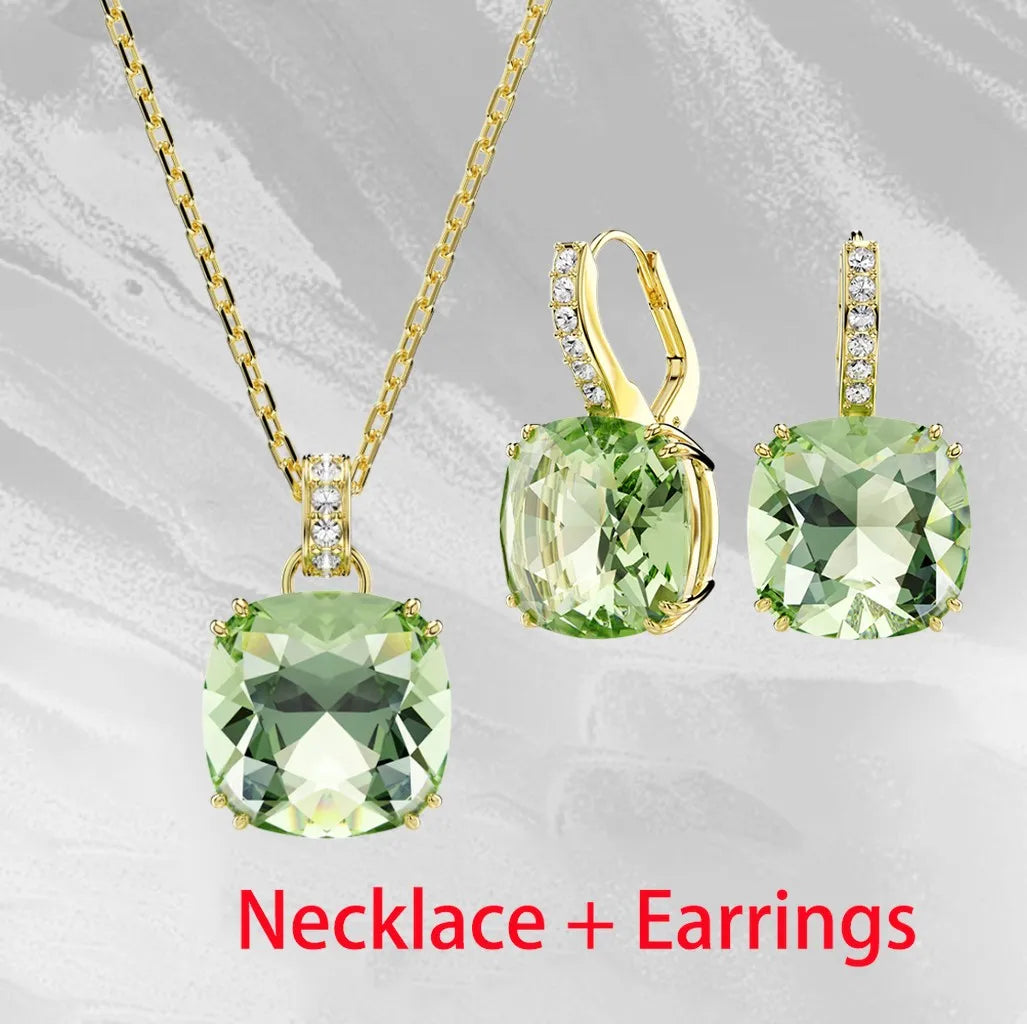 Dazzling Zircon Crystal Statement Necklace for Women