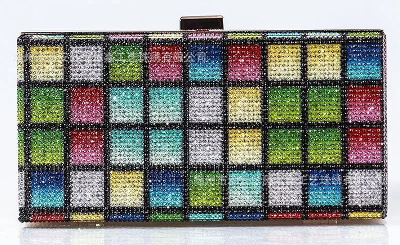 Rhinestone Diamond Evening Crossbody Clutch Bag for Women