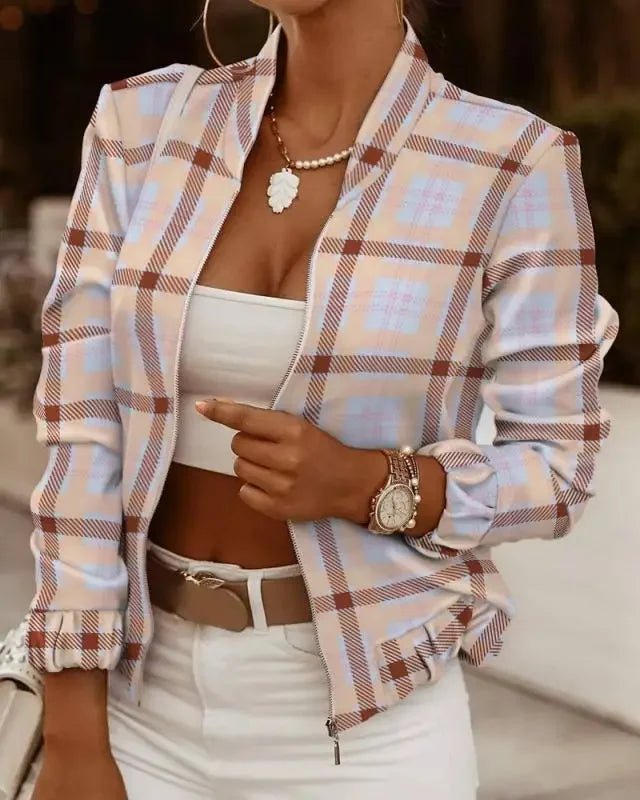 Stand Collar Zip Jacket