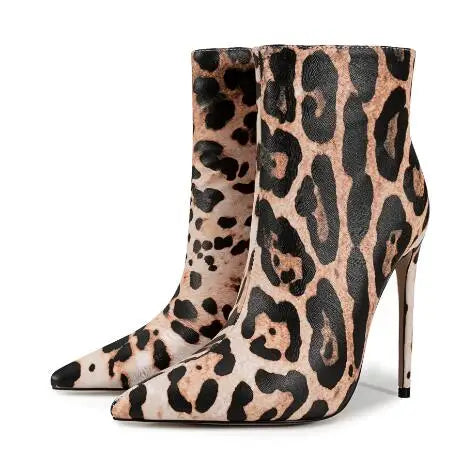 Suede Pointed Toe Stiletto Heel Ankle Boots For Women