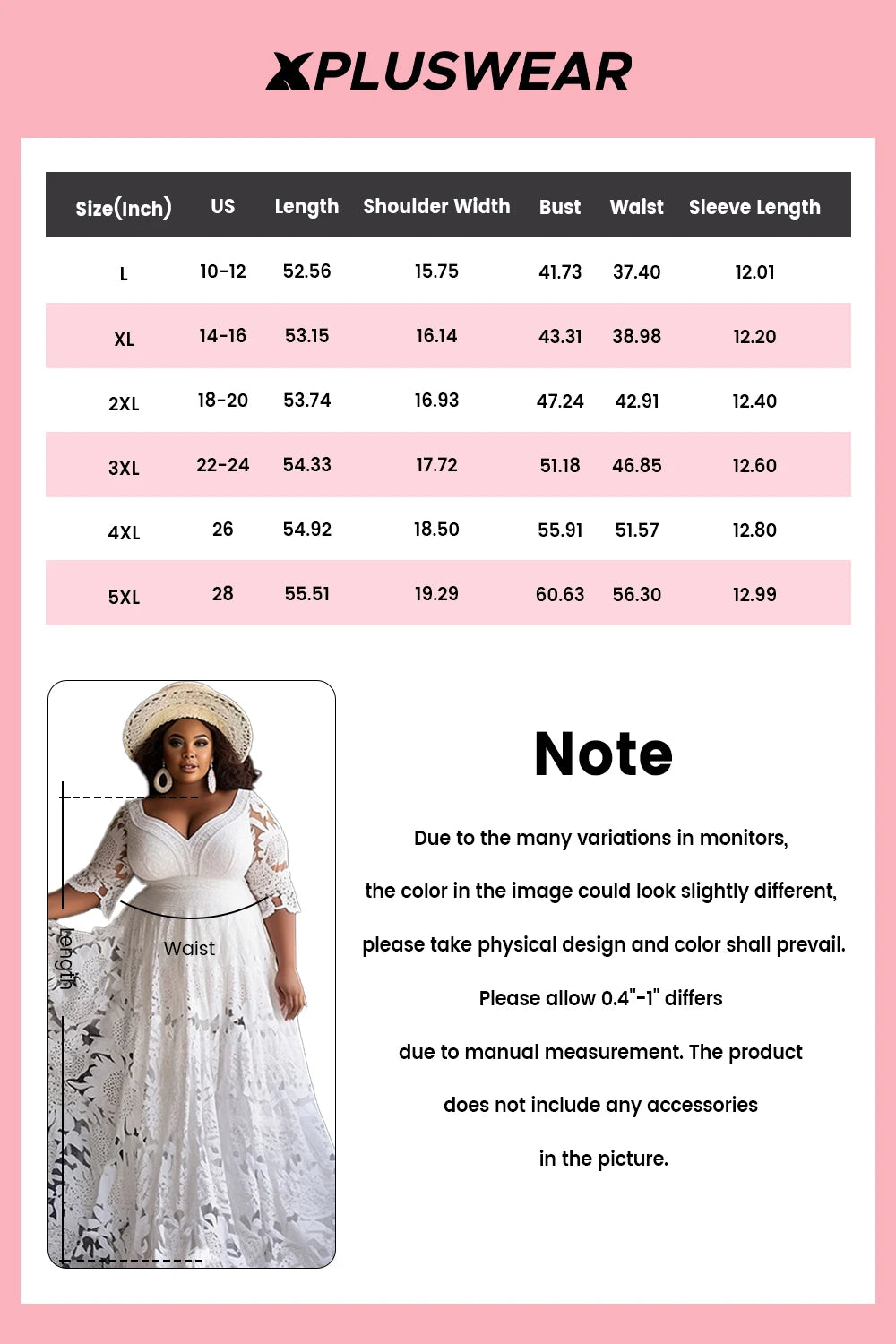 Plus Size Wedding White V Neck Half Sleeve See Through Lace Maxi Dresses