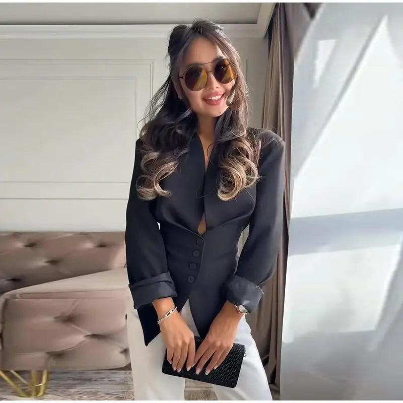 Lightweight Faux Suede Stand Collar Jacket for Women