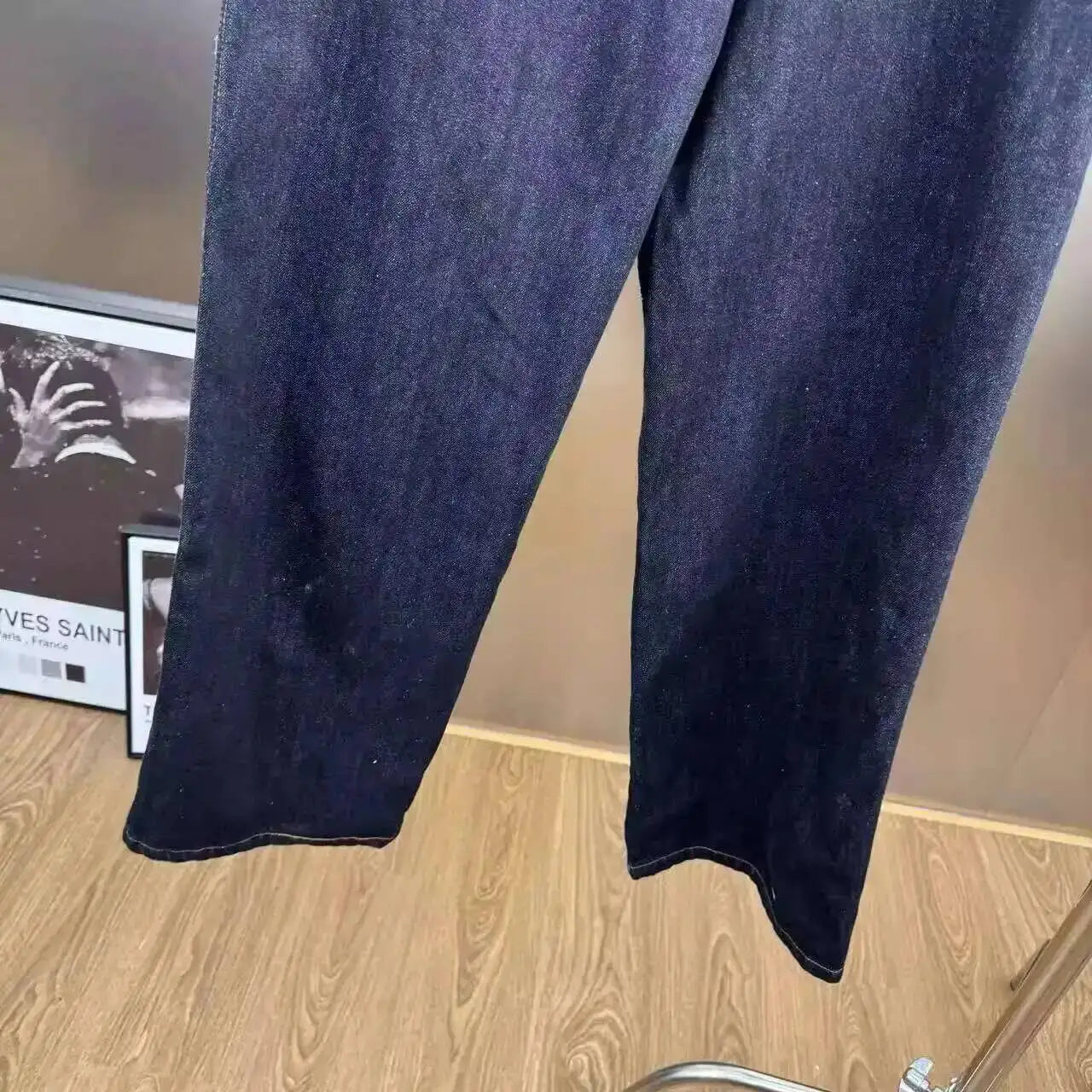 ANJY Autumn New Women's Streetwear Y2K Chic Fashion Safari Style Niche Personality Spliced Button Jeans Casual Denim Pants A7689