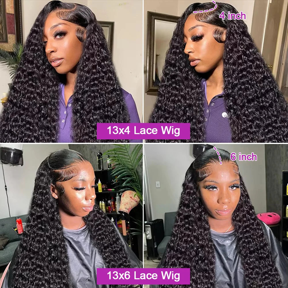 Glueless Deep Wave Water Curl Wig
