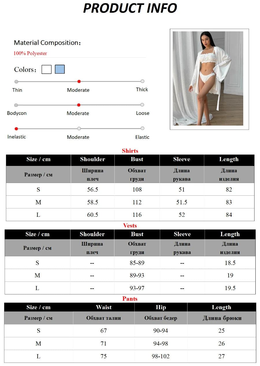Comfortable Knitted V Neck Pajama And Robe Set For Women