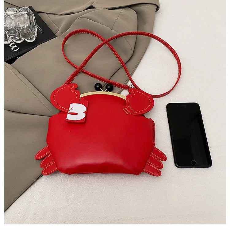 Crab Crossbody Handbag With Coin Purse