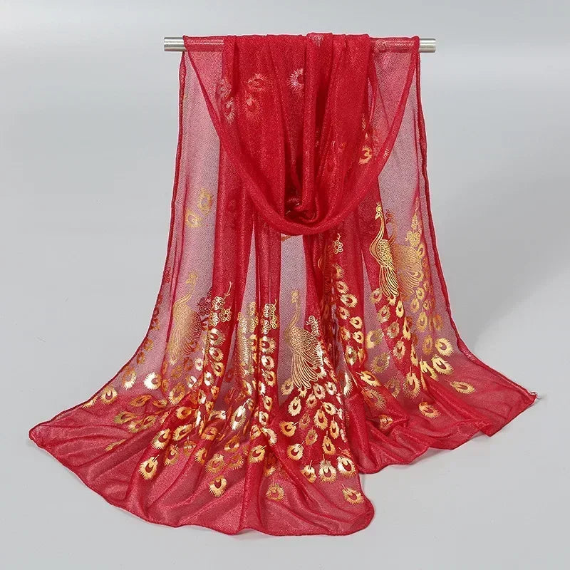 Oversized Chiffon Sun Protection Beach Wrap Scarf for Women