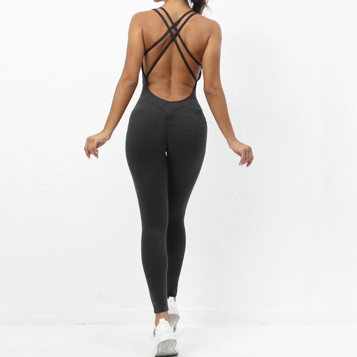 Cross-Back Pad Support Jumpsuit