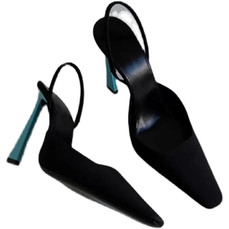 Pointed Toe High Heel Sandals With Back Strap for Women