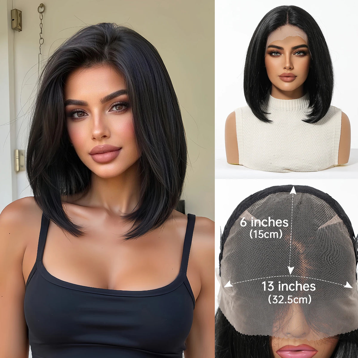 Short Layered Silver Ash Blonde Lace Front Bob Wig For Women