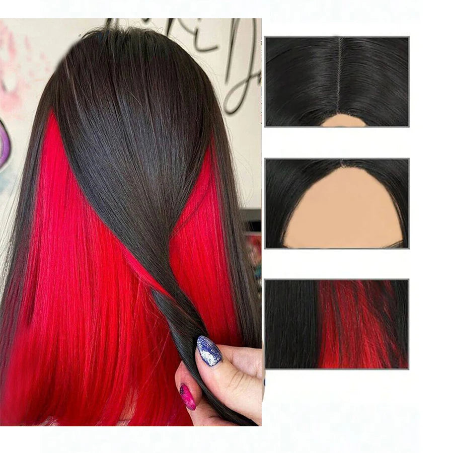 Short Straight Ombre Pink Synthetic Bob Wig For Women