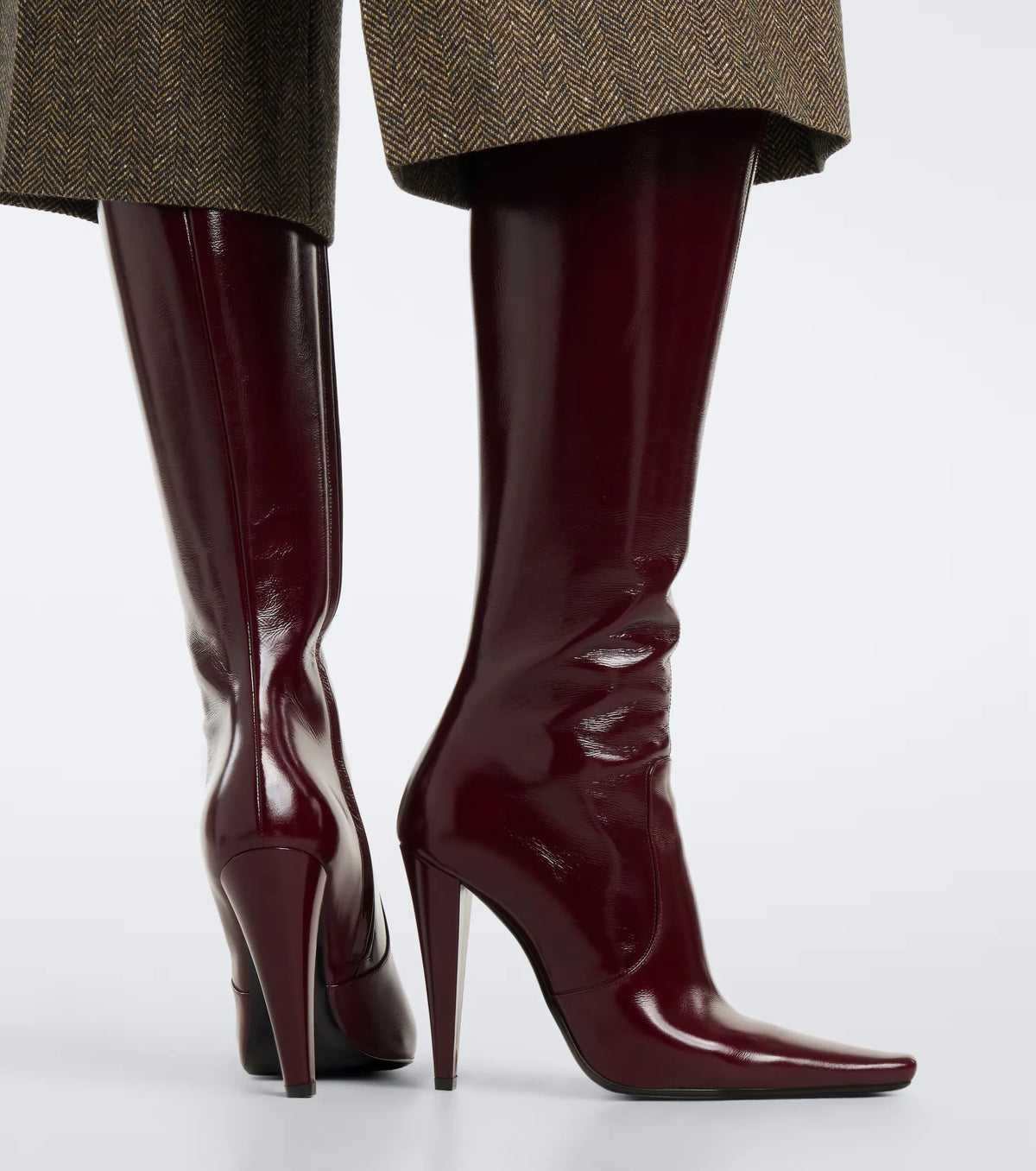 Pointed Toe Knee High Stiletto Heeled Boots for Women