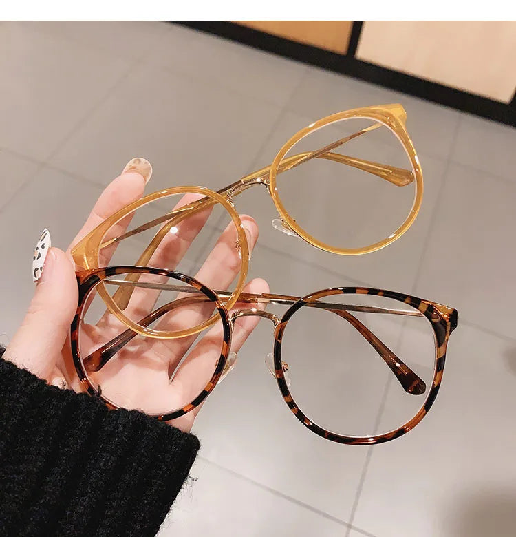 Oversized Leopard Blue Light Reading Glasses for Women