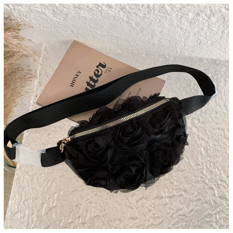 New Women's Waist Bag Flower Shape Fashionable Women's Waist Bag Lace Luxury Lightweight Women's Crossbody Bag High Quality