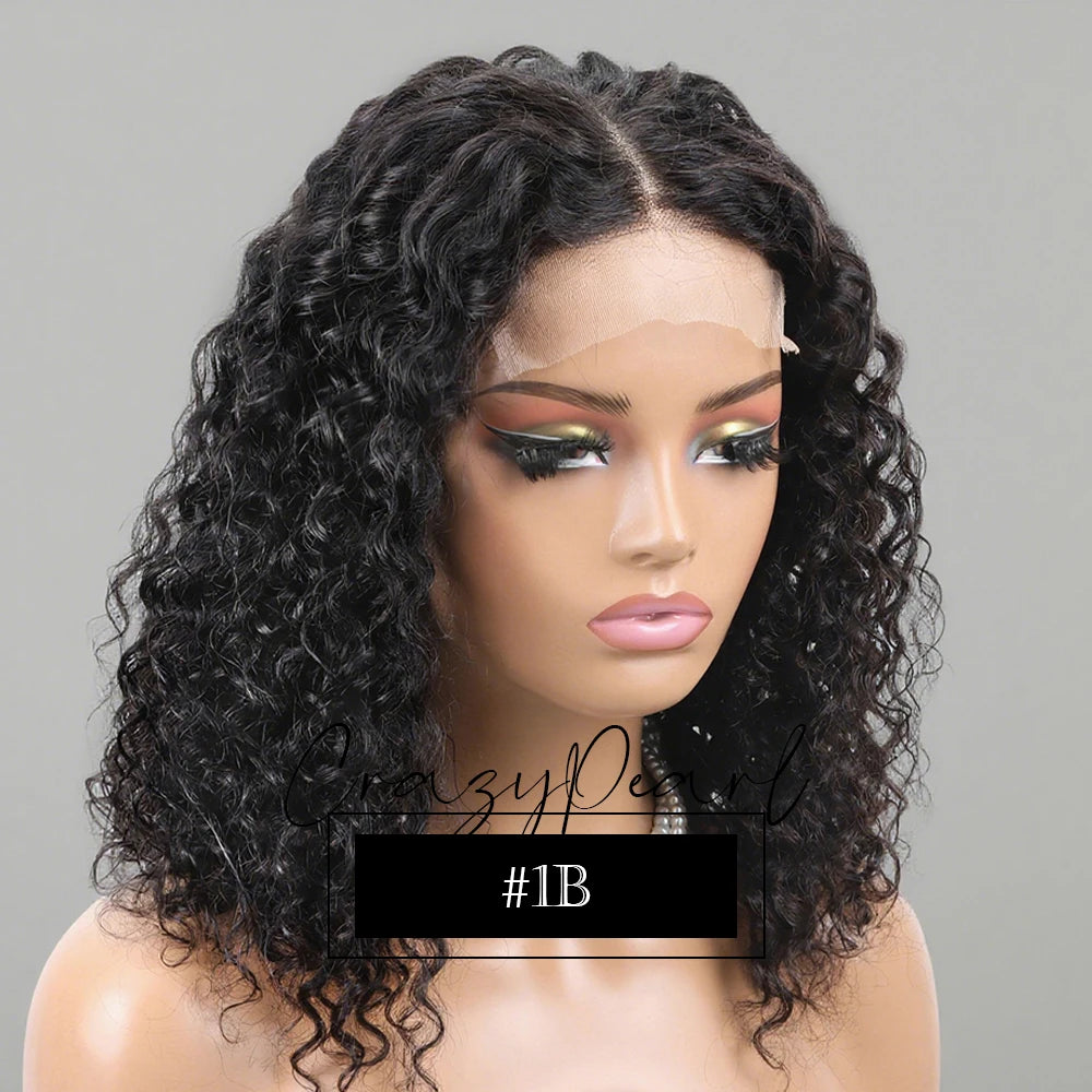 Pre Plucked Water Wave Closure Lace Front Wig for Women