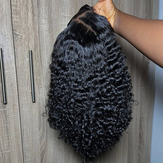 Short Bob Blunt Cut Jerry Curly 13X4X1 Lace Front Wigs Synthetic Wig Preplucked With Baby Hair Bleached Knots Glueless Wig Party