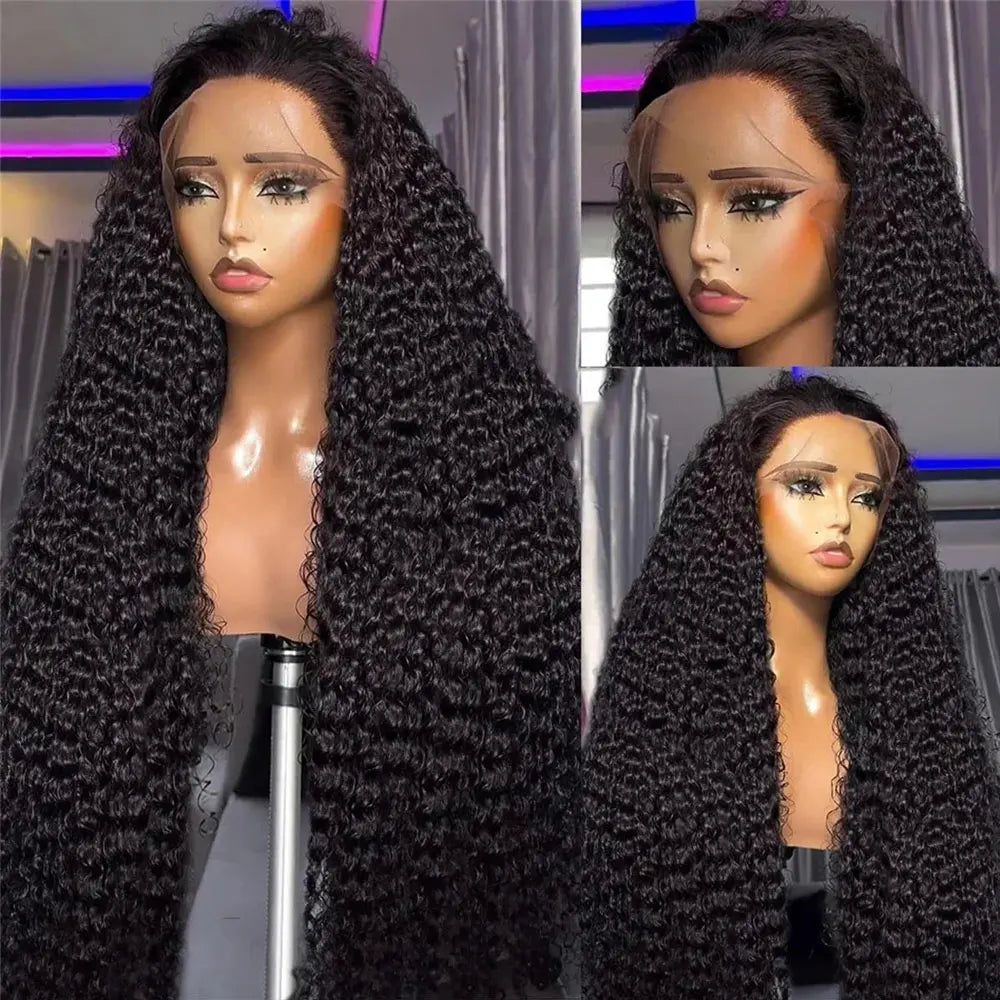 HD Transparent Lace Front Curly Human Hair Wig for Women