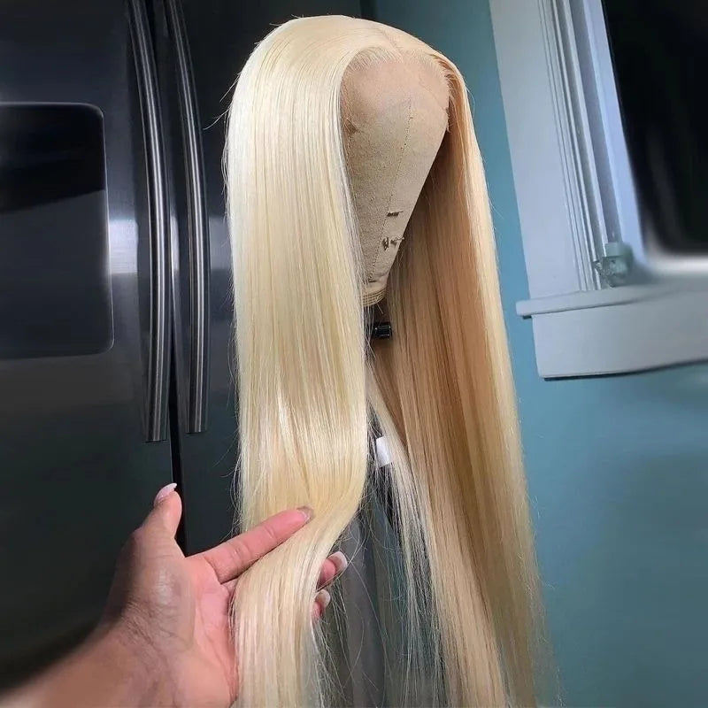 Grey Straight Lace Front Wig With Preplucked Hair for Women