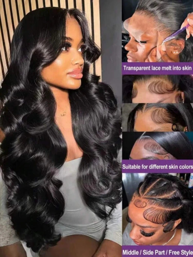 HD Pre Plucked Body Wave Lace Frontal Wig for Women