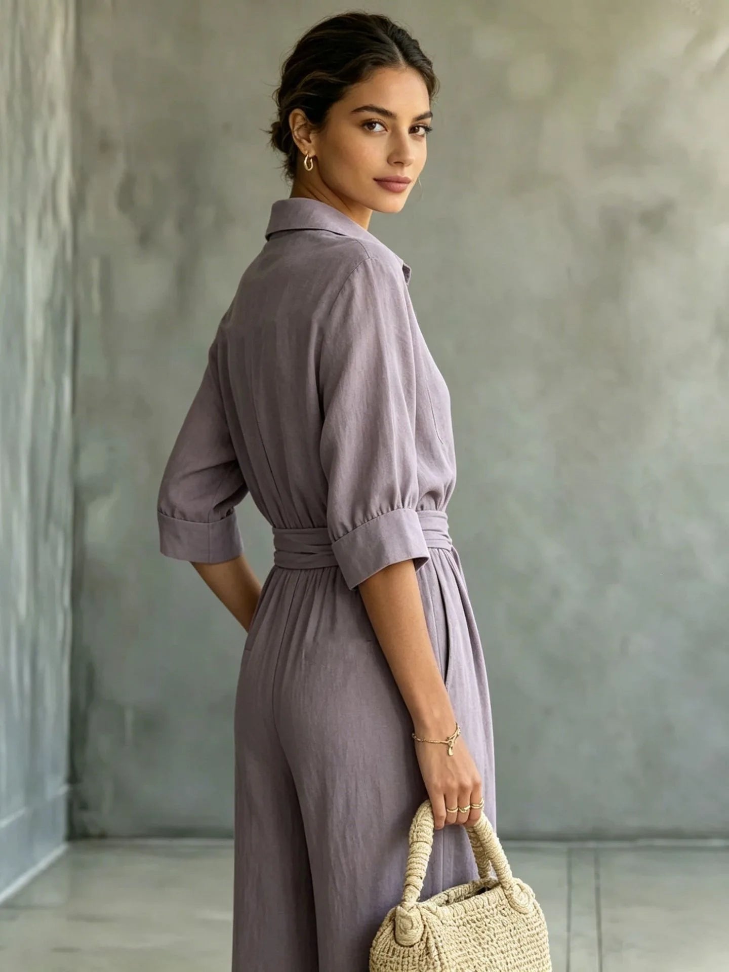 Solid Color Casual Loose Jumpsuit for Women Summer Vacation Streetwear