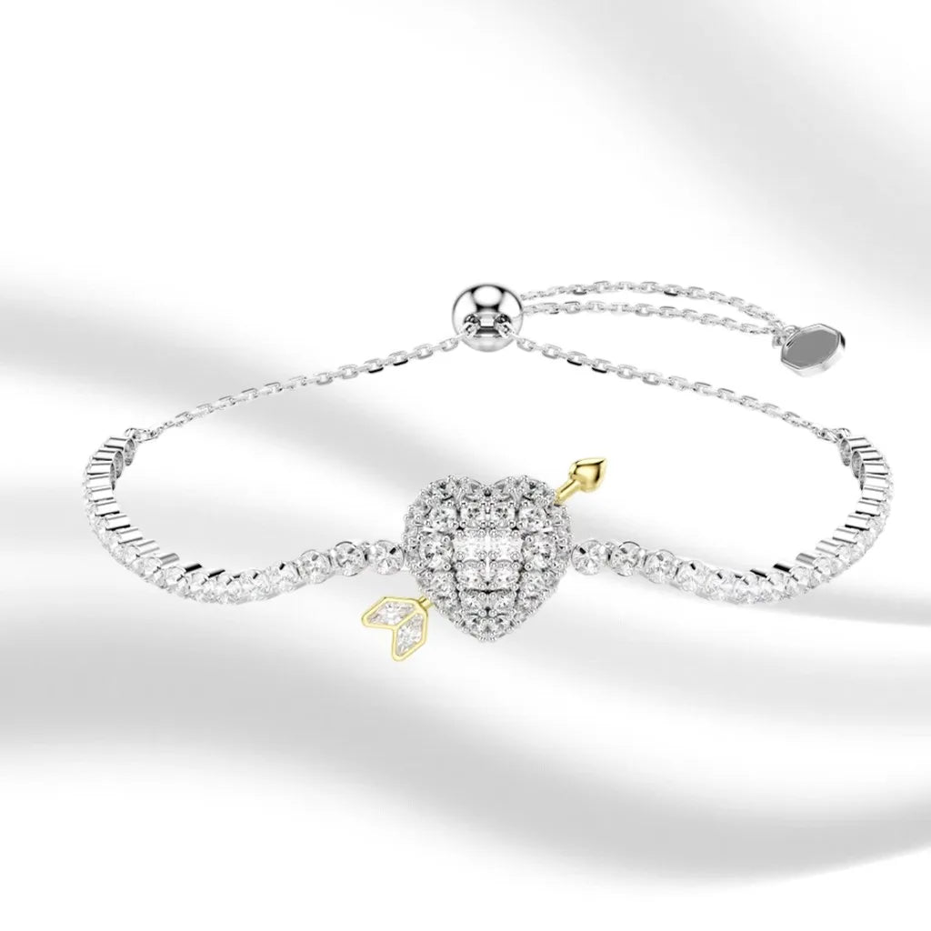 Elegant Gold-Plated Mixed-Cut Crystal Pendant Necklace for Women
