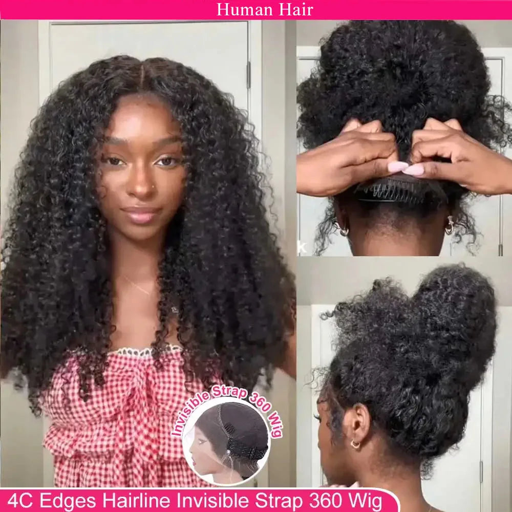 Deep Wave Glueless Human Hair Lace Wig With Baby Hair For Women