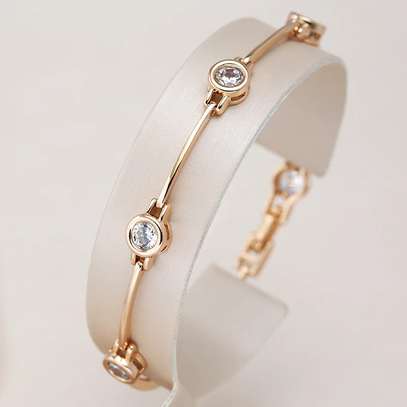 Rose Gold Tone Cubic Zirconia Bracelet