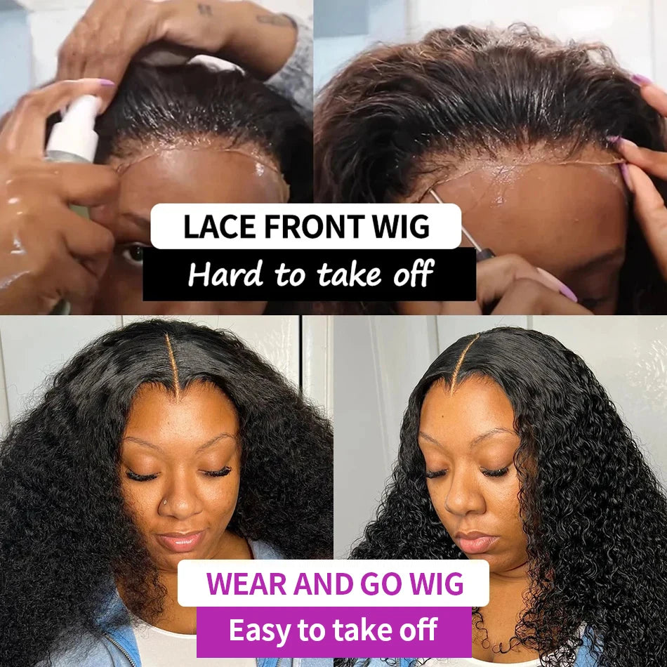 Glueless Deep Wave Water Curl Wig
