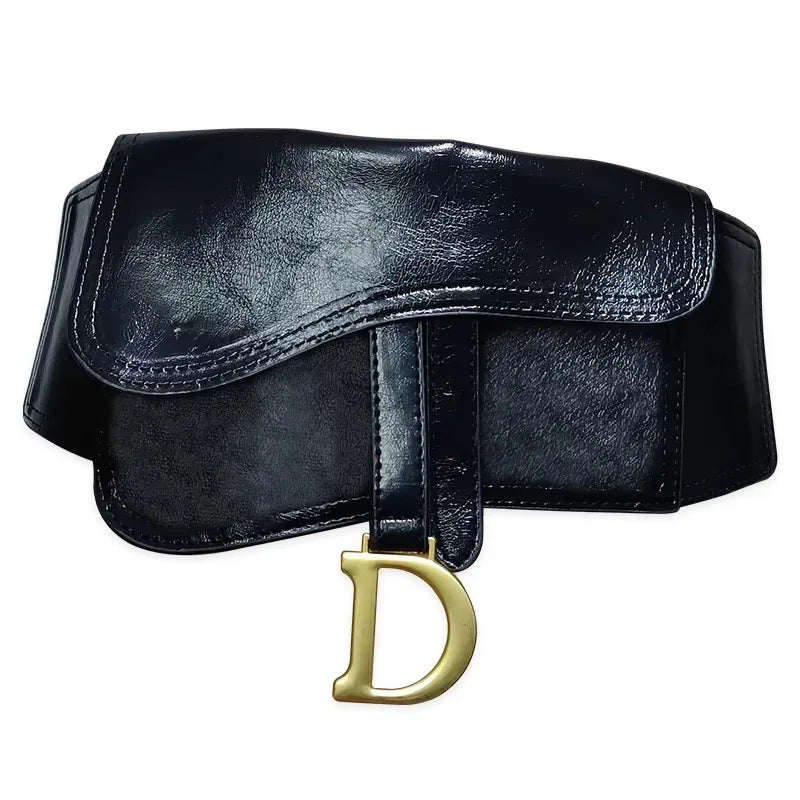 Plus Size Black Elastic Wide Corset Belt for Women