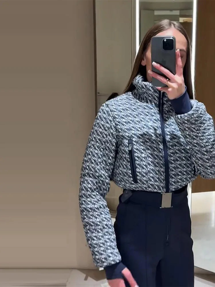 Fashion Print Thickened Cozy Winter Jumpsuit for Women
