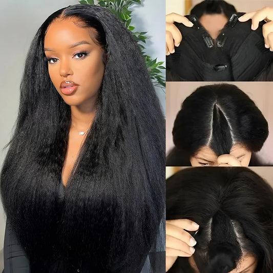 Glueless V Part Straight Wig