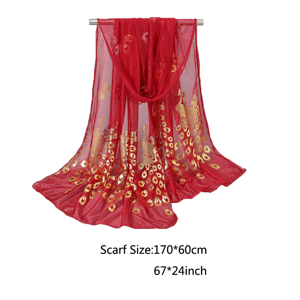 Oversized Chiffon Sun Protection Beach Wrap Scarf for Women