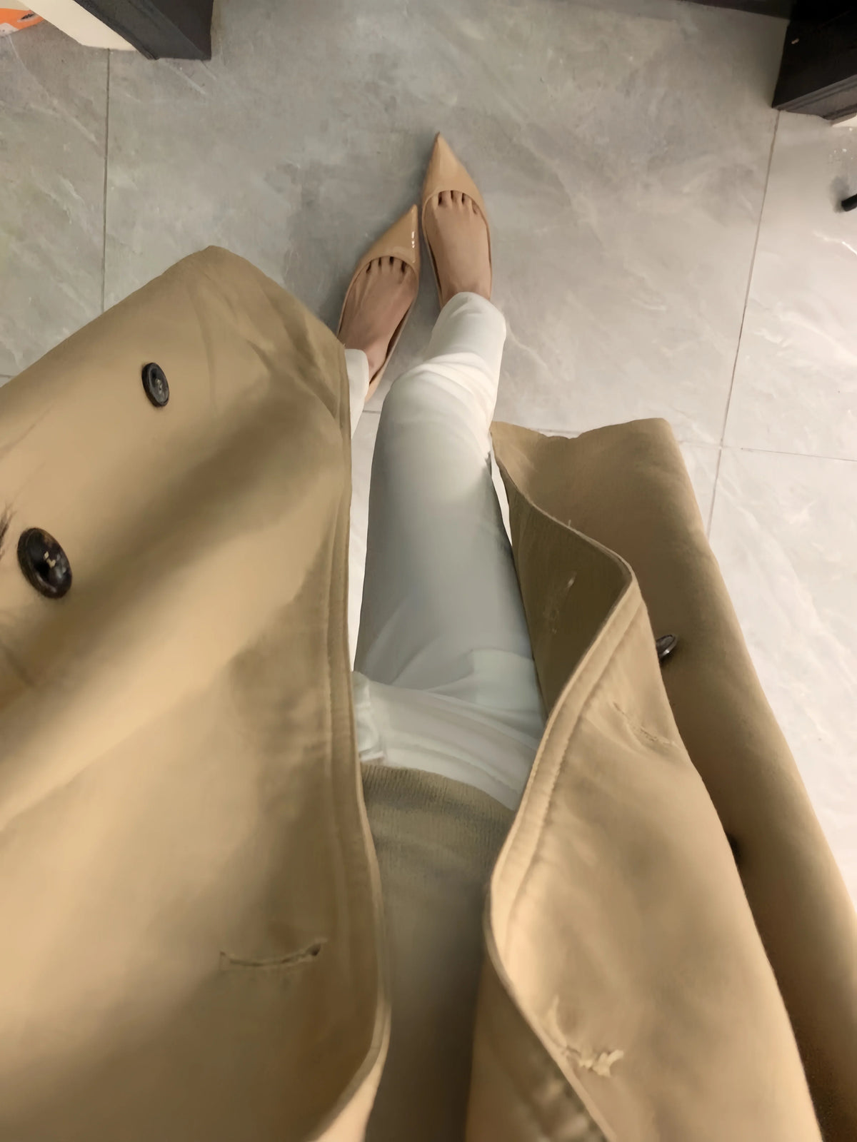 Lightweight Nude Pointed Toe Slip On Flats for Women