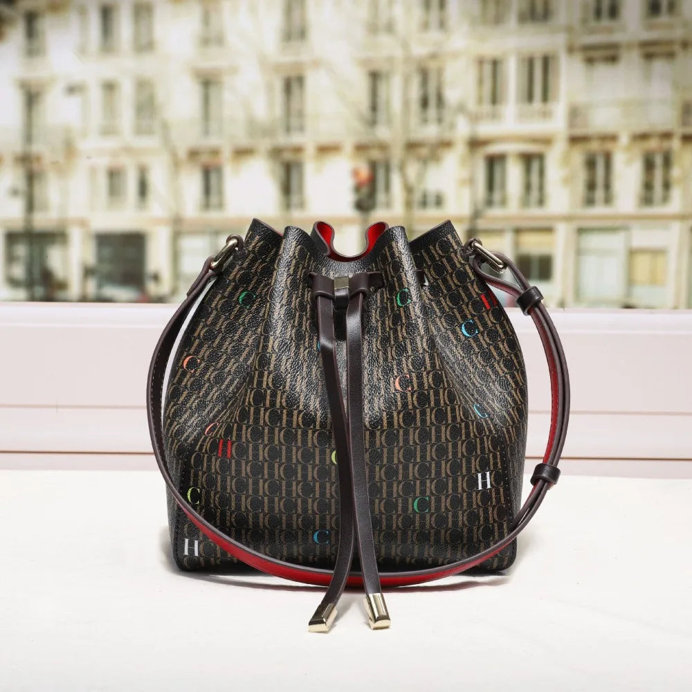 Drawstring Shoulder Tote Bag