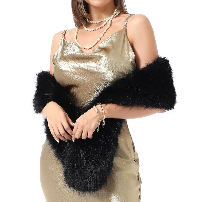 Fluffy Faux Fur Winter Wrap Scarf