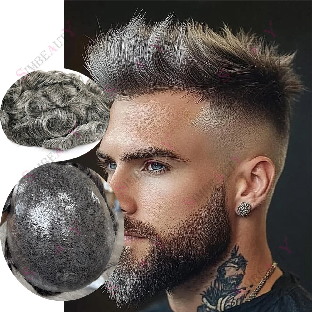Natural Wave Thin Skin Base Human Hairpiece for Women