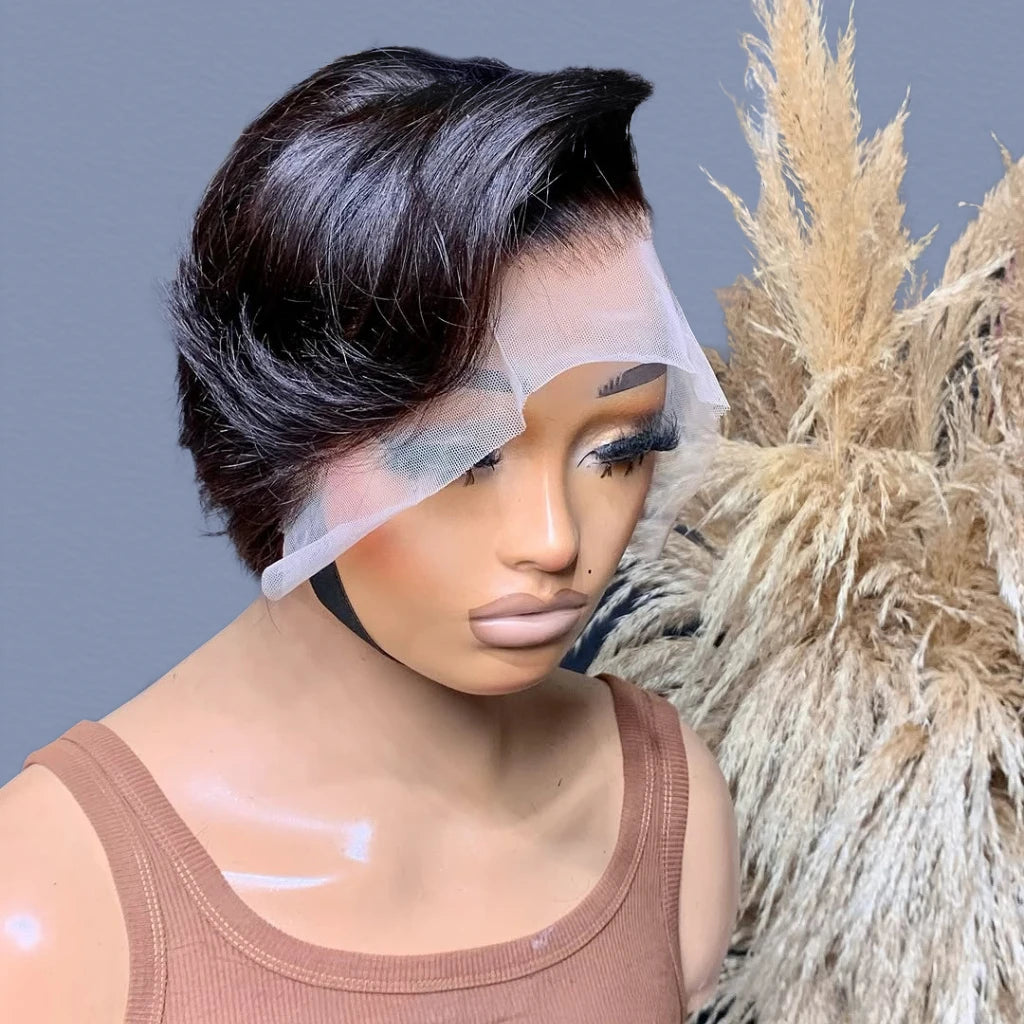 Short Pixie Human Hair Wig